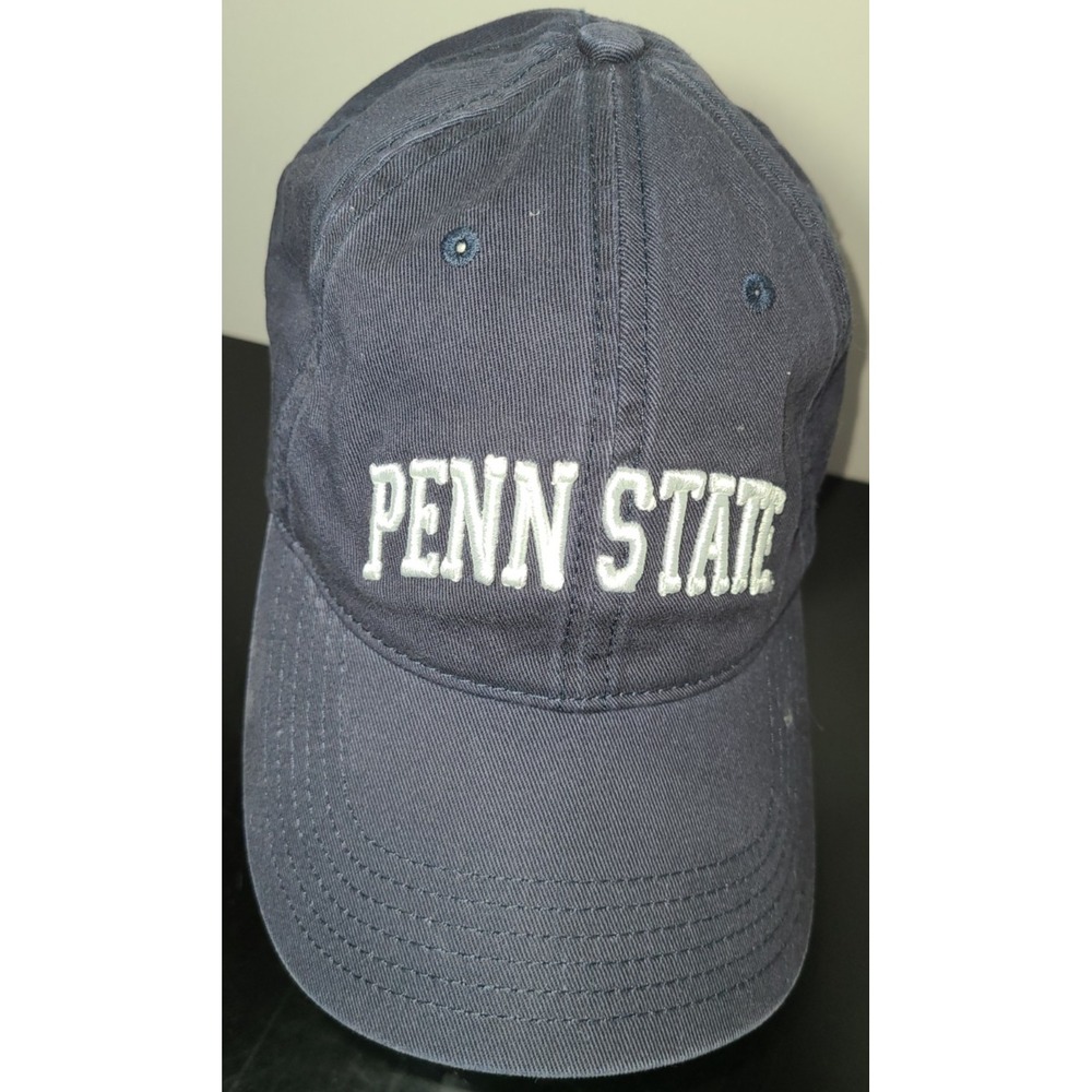 NWT (MSP $29) Penn State Embroidered Letters Navy Blue‎ Strap-back Hat OSFM